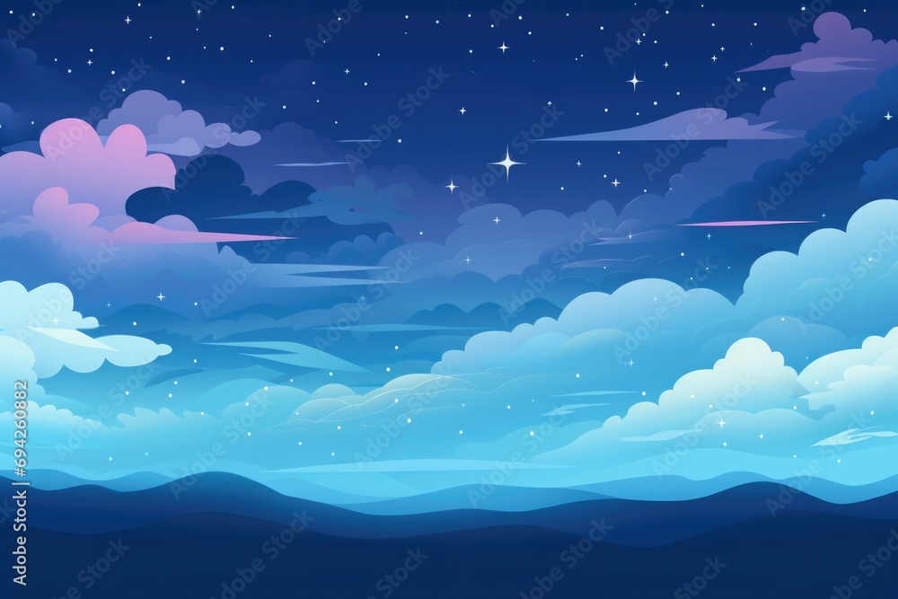 Fototapeta premium Sky cloud space galaxy background with stars.