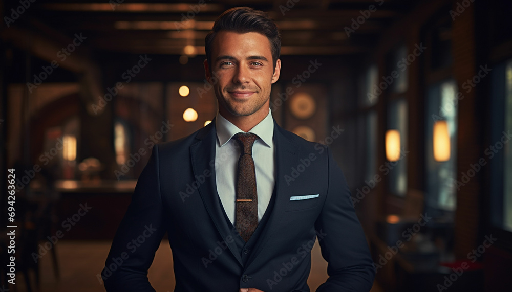Fototapeta premium smiling elegant businessman