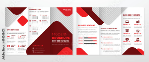 business brochure template vector design with minimalist and modern style photo