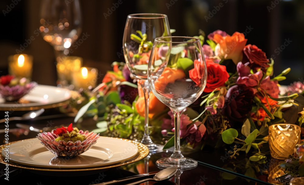 christmas, wedding  table setting