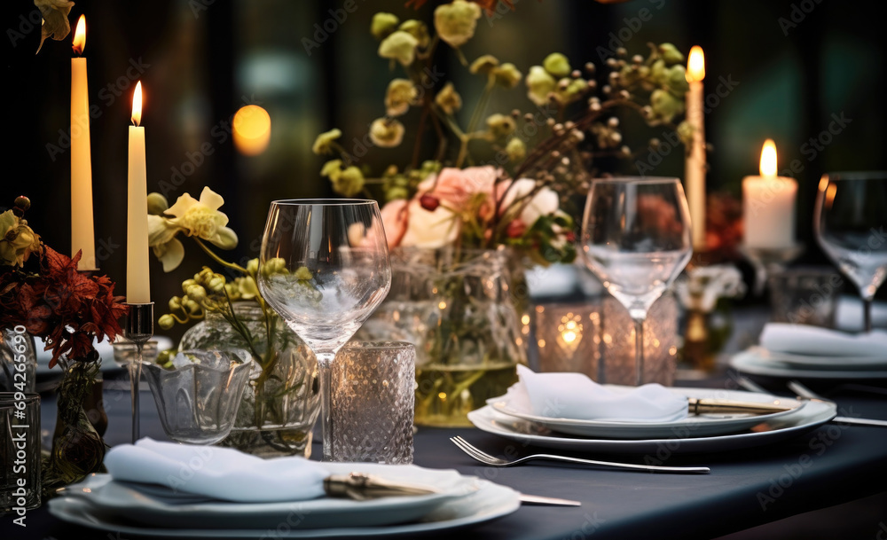 Fototapeta premium wedding table setting