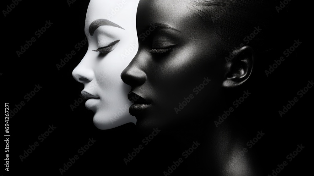 black and white portrait of a woman black and white portrait of a woman