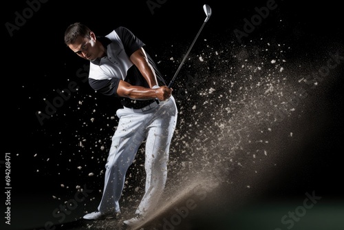 golfer on action photo