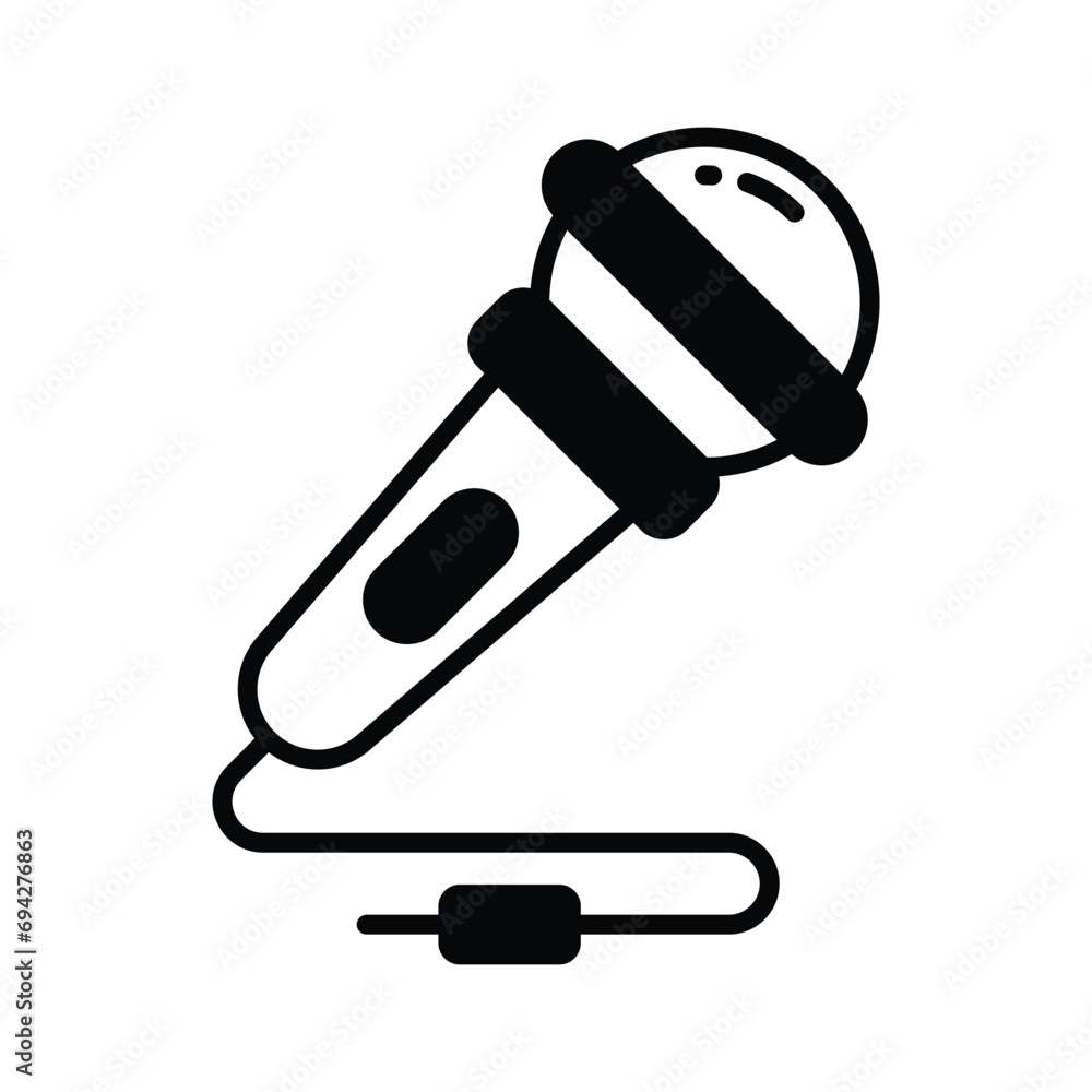 Microphone vector design isolated on white background, ready to use icon Microphone vector design isolated on white background, ready to use icon