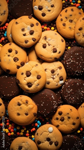 Cookies . Vertical background