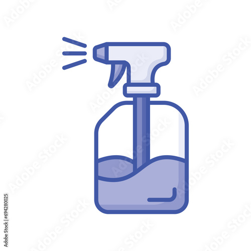 An amazing icon of water spray bottle, cleaning spray bottle vector design