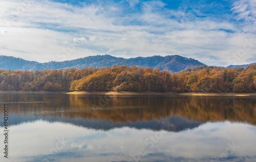 Khanbulan reservoir in December. Azerbaijan