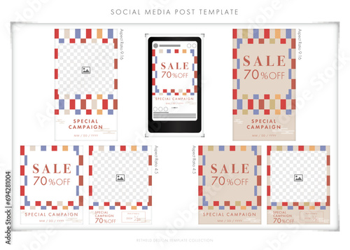 social media post template 65　SNS投稿テンプレート　Webバナー