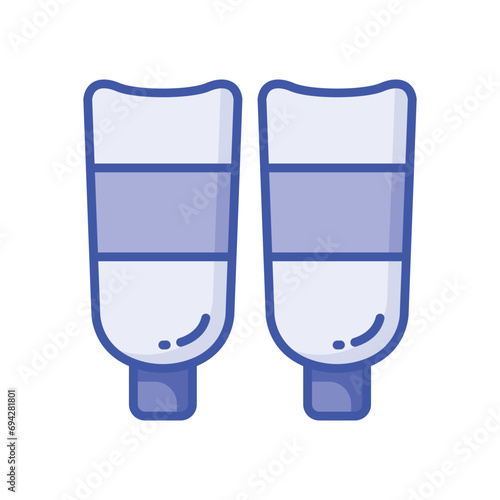 Modern icon of moisturizer lotion, isolated on white background