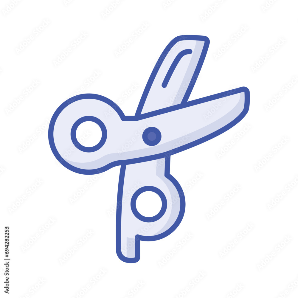 Icon of hair scissors, a pair of cutting blades, barbershop scissors, salon scissors Icon of hair scissors, a pair of cutting blades, barbershop scissors, salon scissors