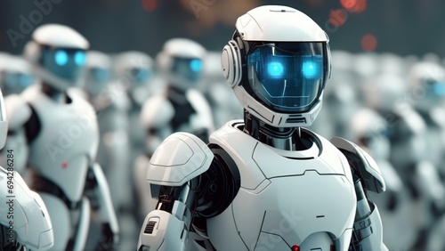 cinematic ai robot workforce wallpaper