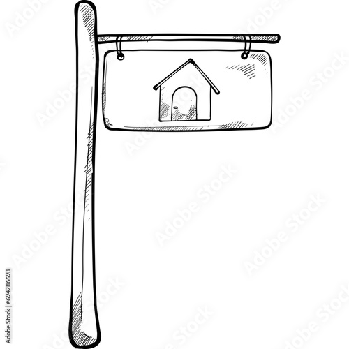 rental house handdrawn illustration