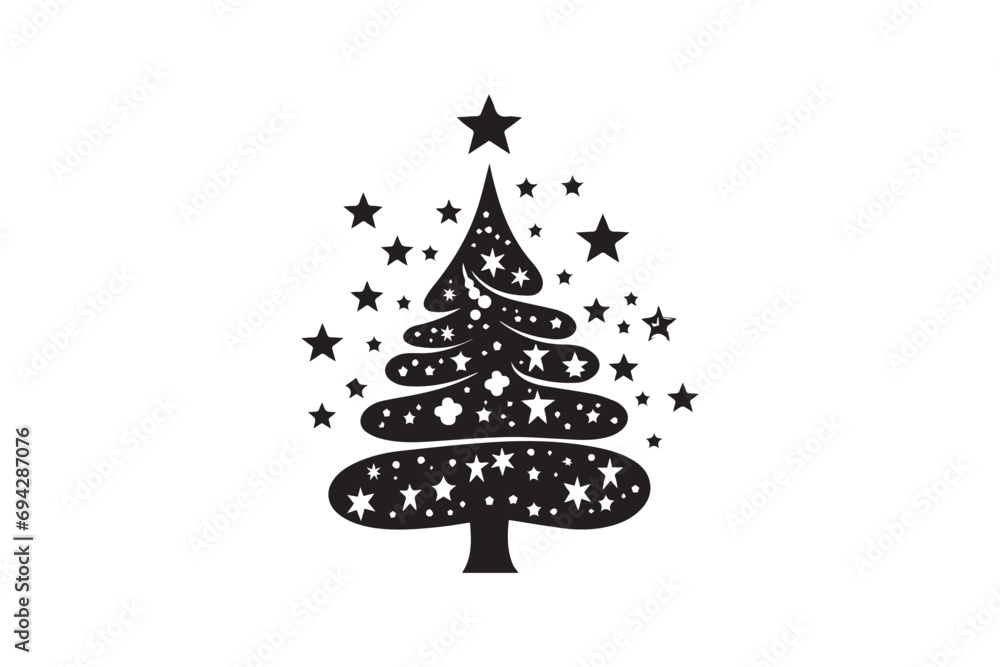 Christmas tree silhouette png vector Christmas tree silhouette png vector
