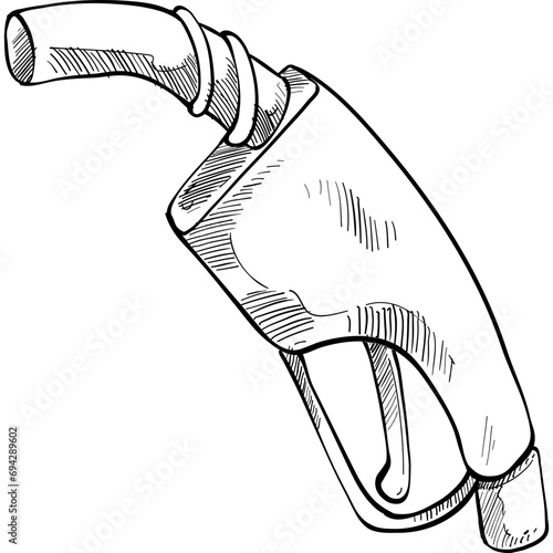 fuel dispenser handdrawn illustration