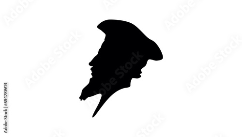 Hugh Latimer, black isolated silhouette