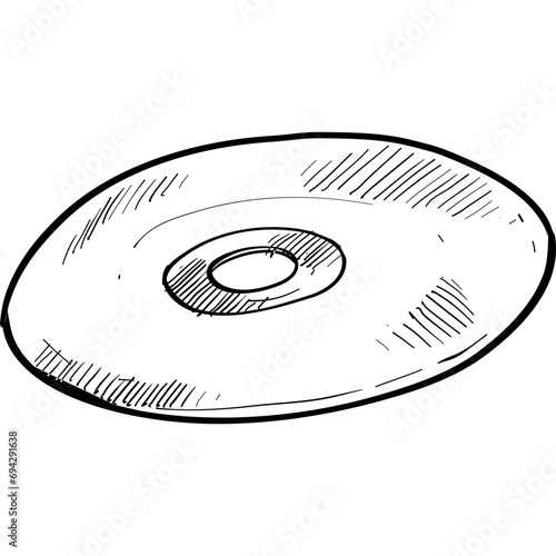 cd cassette handdrawn illustration
