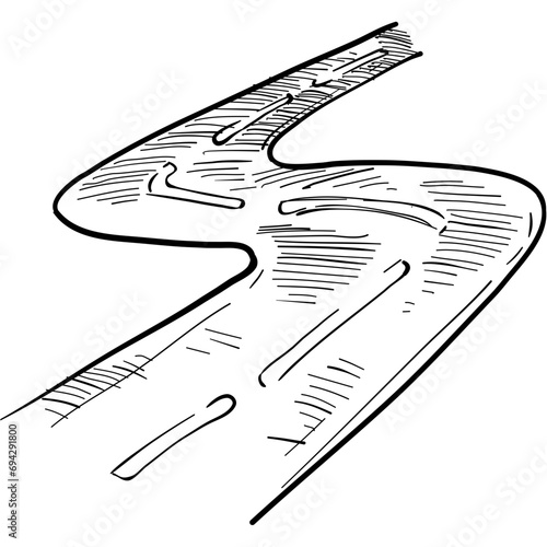 construction sign handdrawn illustration