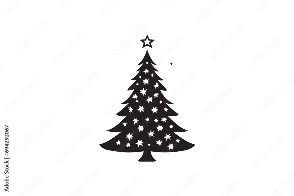 Christmas tree silhouette png vector Christmas tree silhouette png vector