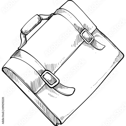 briefcase handdrawn illustration