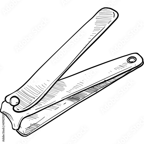 nail clipper handdrawn illustration