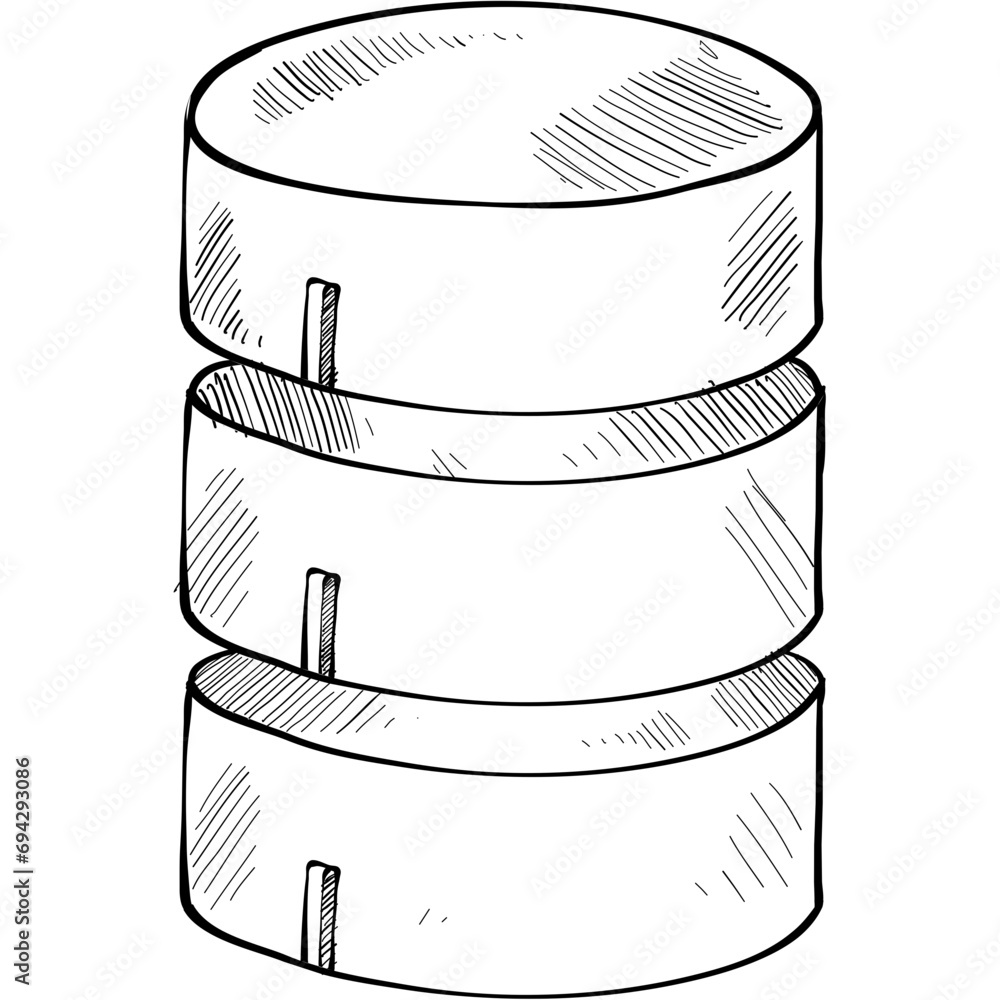 Obraz premium data network handdrawn illustration