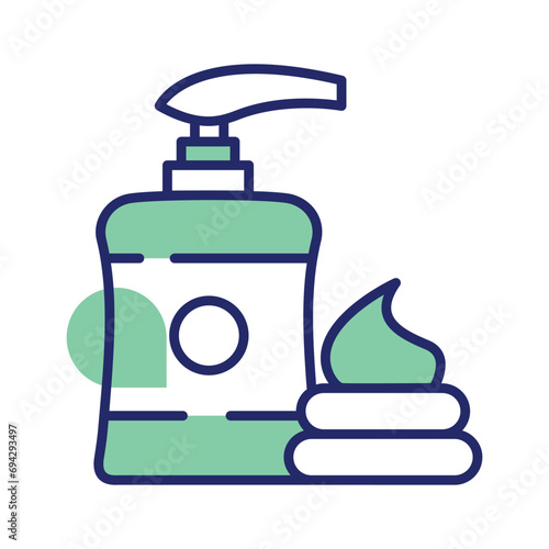 Shaving foam for smooth skin, shaving foam bottle vector design