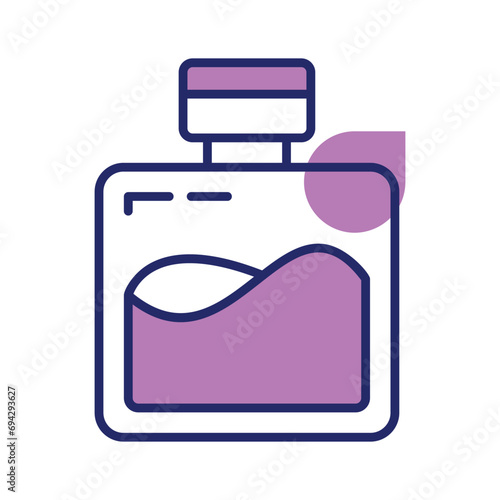 After shave lotion vector, lotion in glass bottle, aftershave tonic, micellar water