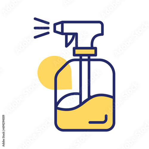 An amazing icon of water spray bottle, cleaning spray bottle vector design
