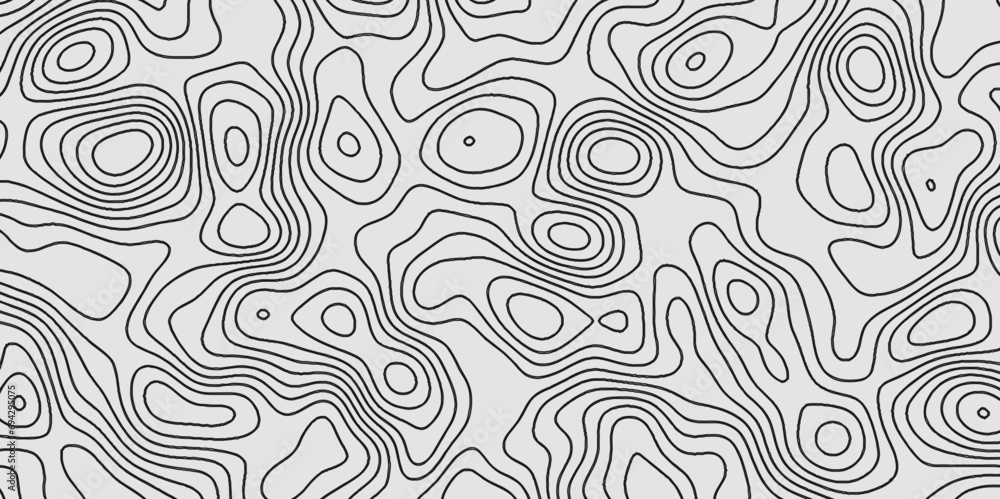 Abstract Topographic Map in Contour Line Light stripes on a white background Geographic Abstract Grid. Line Topography Map Contour Background illustrations of maps