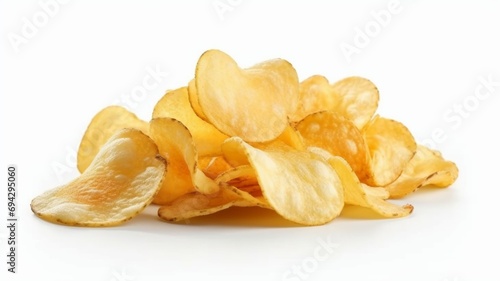 potato chips isolated. generative ai photo