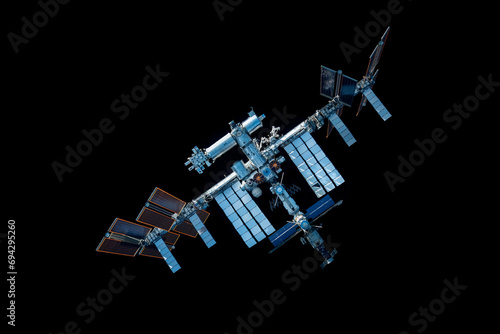 Fototapeta Naklejka Na Ścianę i Meble -  International Space Station. Elements of this image furnished by NASA