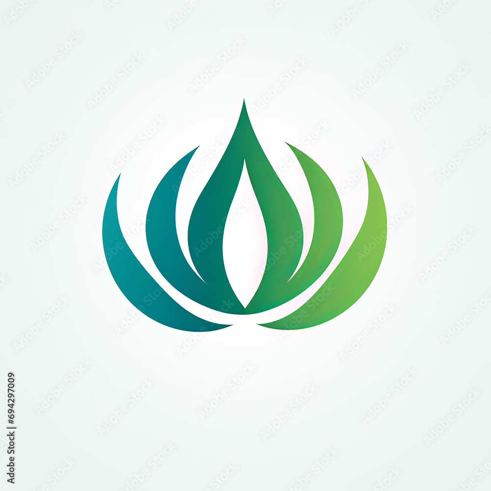 A symbolic and minimalist logo, representation of clean energy concept A symbolic and minimalist logo, representation of clean energy concept