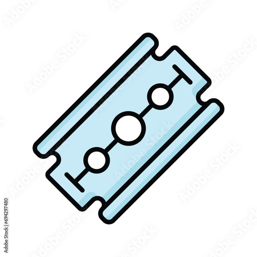 Razor blade vector design isolated on white background