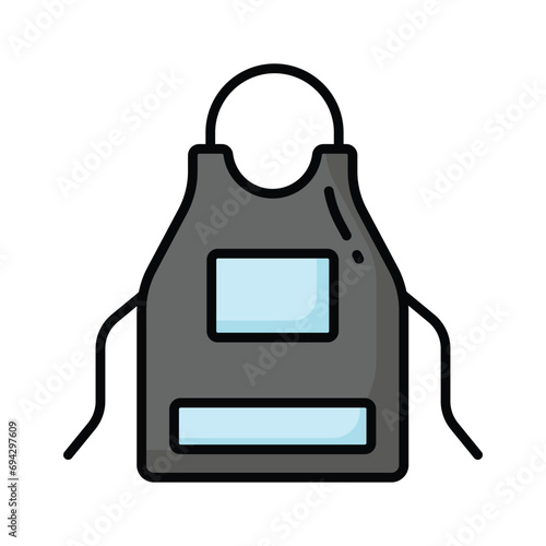 Barber apron vector design isolated on white background