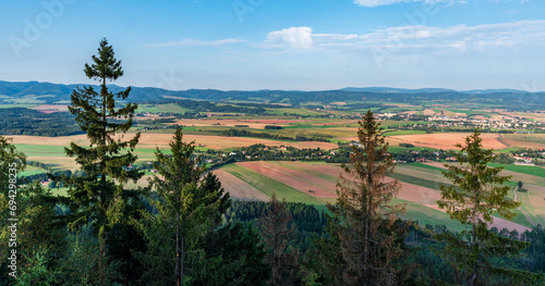 View from Supi hnizdo viewpoint in Broumovske steny in Czech republic photo