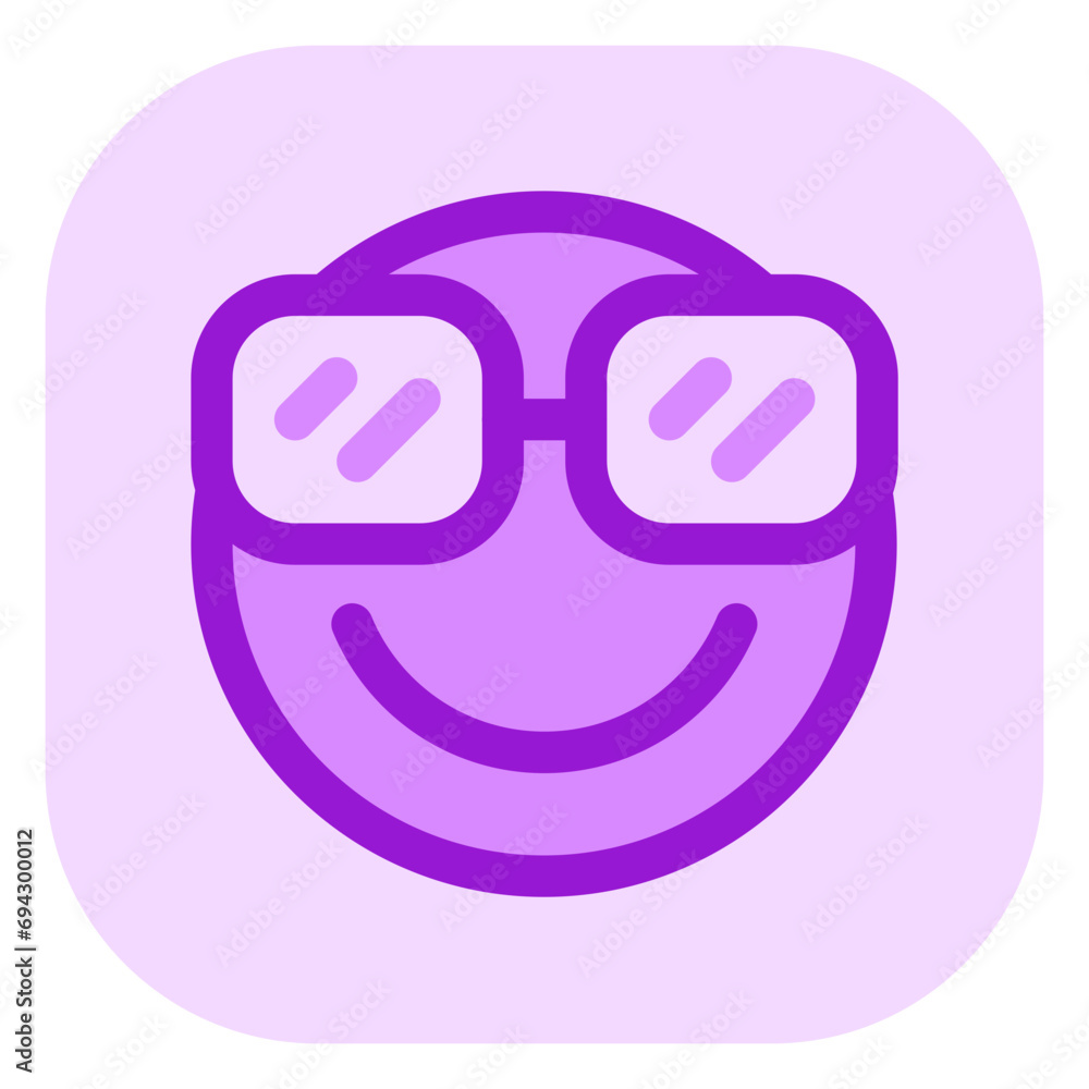Editable cool glasses, proud, cool face vector icon. Part of a big icon set family. Perfect for web and app interfaces, presentations, infographics, etc Editable cool glasses, proud, cool face vector icon. Part of a big icon set family. Perfect for web and app interfaces, presentations, infographics, etc