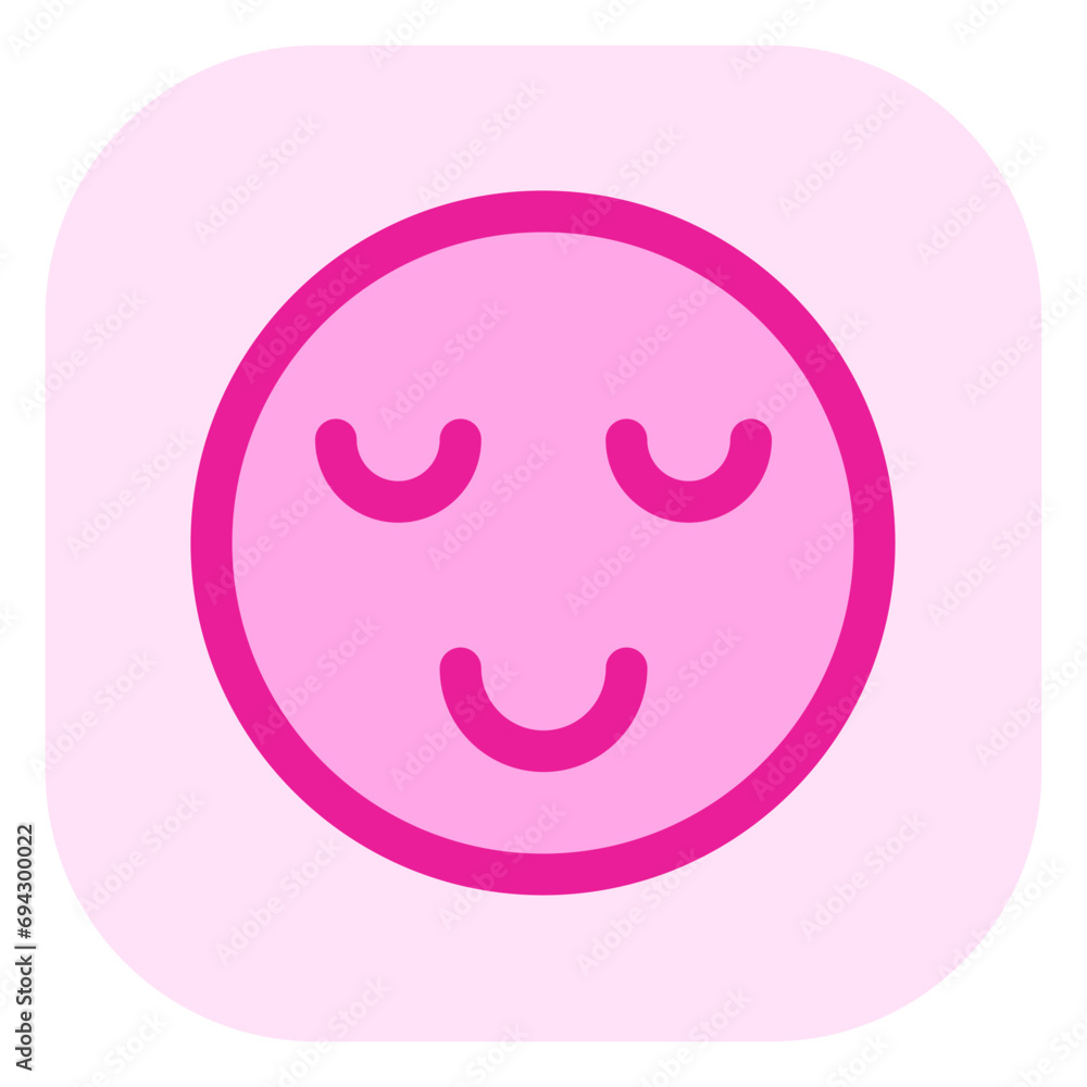 Editable calm, zen, relaxed face vector icon. Part of a big icon set family. Perfect for web and app interfaces, presentations, infographics, etc Editable calm, zen, relaxed face vector icon. Part of a big icon set family. Perfect for web and app interfaces, presentations, infographics, etc