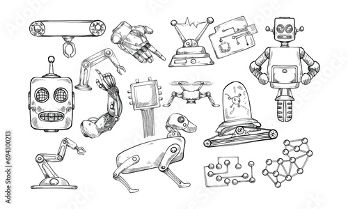 Robotics handdrawn collection