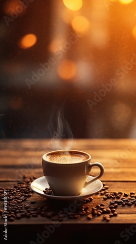 Coffee. Vertical background
