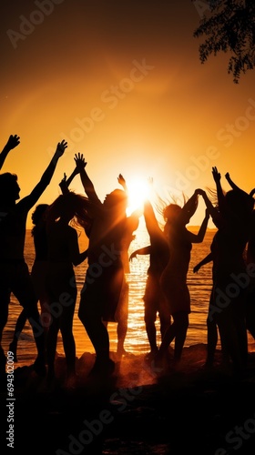 Young people dancing . Vertical background