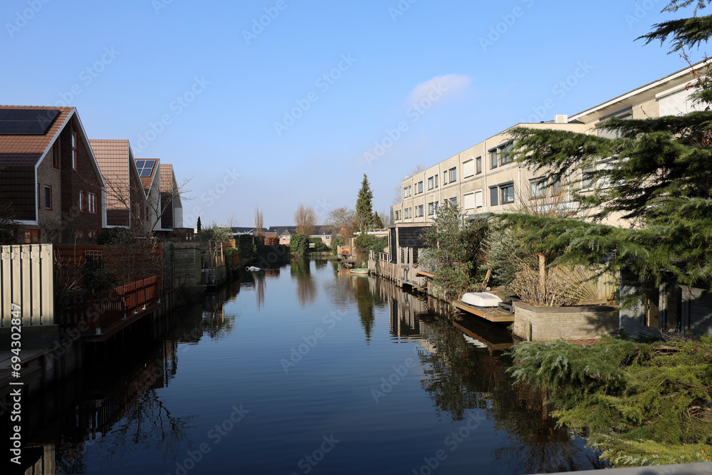 Houses in the Esse Hoog district of Nieuwerkerk aan den Ijssel