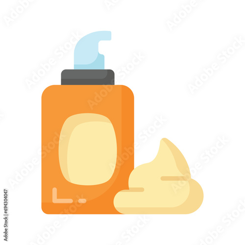 Shaving foam for smooth skin, shaving foam bottle vector design