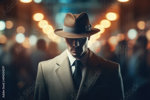 Detective man concept background
