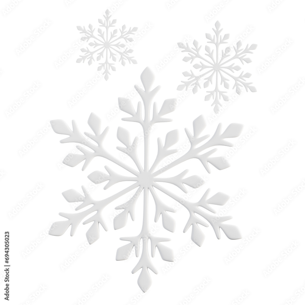 3D Snowflake Illustration 3D Snowflake Illustration