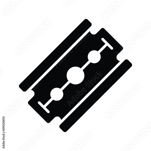 Razor blade vector design isolated on white background