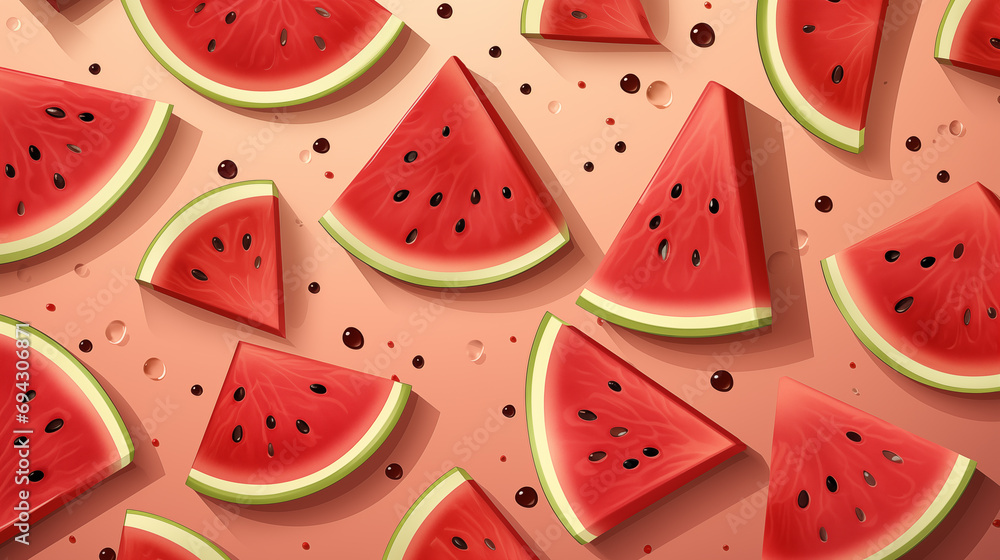 seamless pattern of watermelon