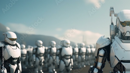 cinematic ai robot workforce wallpaper