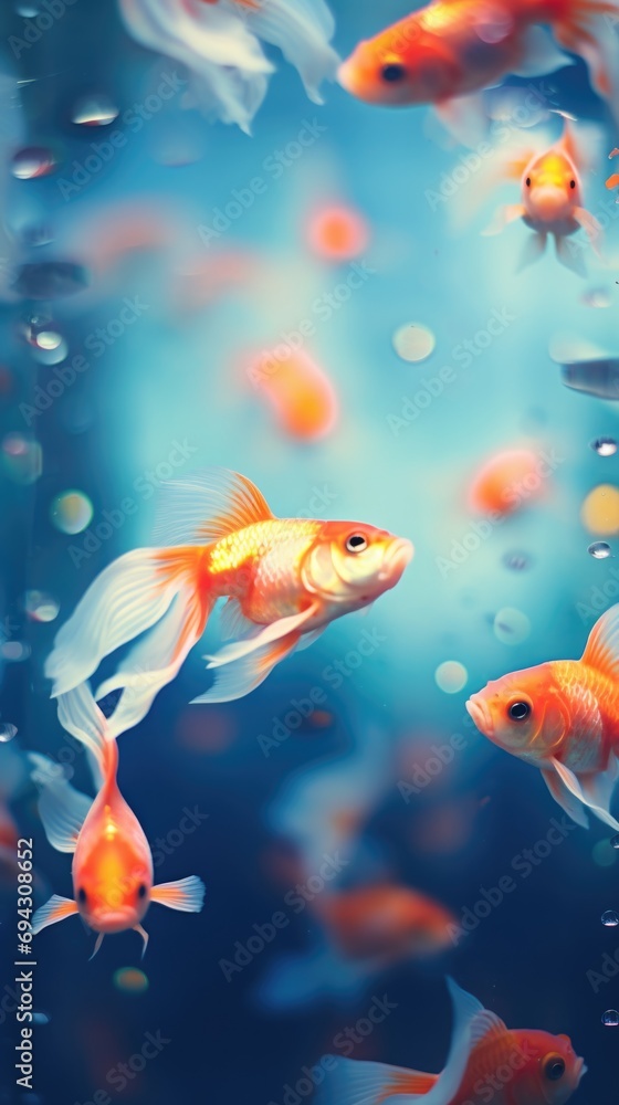 Goldfishes vertical background Goldfishes vertical background