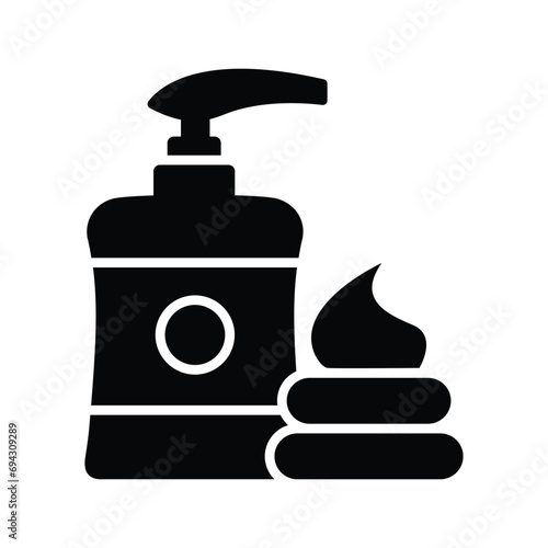 Shaving foam for smooth skin, shaving foam bottle vector design