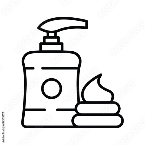 Shaving foam for smooth skin, shaving foam bottle vector design
